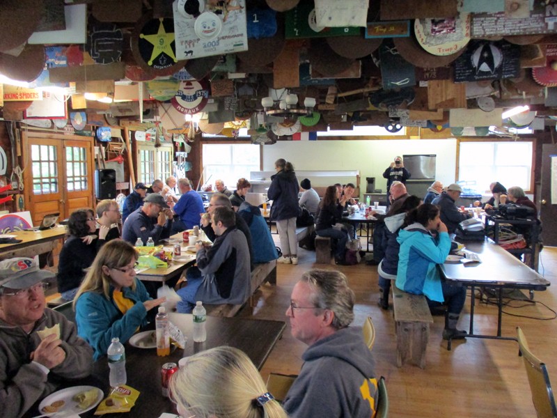 Saturday lunch in the dining hall.