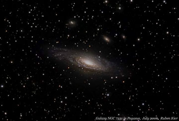 Images taken at Ruben Kier's Hidden Lake Observatory
NGC 7331 of the Deer Lick Galaxy Group
Taken with a Meade 12" LX200R,LRGB at 130-30-30-30 

