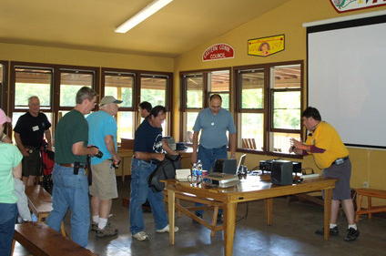 Photo by Rich Cosgrove
Getting ready for the speakers to present.
