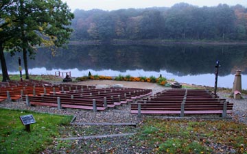 Photo by Leo Taylor
A placid lake behind the lodge building at CSP.
