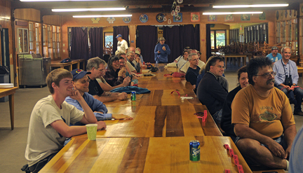 Photo by Alan Chaniewski
CSP participants in the dining hall watch the astro raffle.
