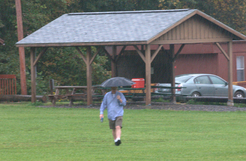 Photo by Alan Chaniewski
Making the way across the empty scope field this year as rain pelted down most of the weekend at CSP 21.
