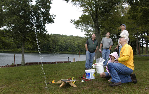 Photo by Alan Chaniewski
Just a trail of water left after a successful launch!

