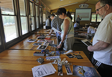 Photo by Alan Chaniewski 
Free NASA giveaways of information.
