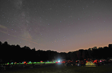 Photo by Alan Chaniewski 
Shot of the Saturday night sky and the scope field.
