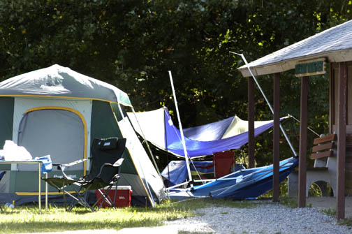 Photo by Alan Chaniewski
As the cold front passed over CSP high winds flipped over several pop up tents. No injuries or damage was reported though. All was well....
