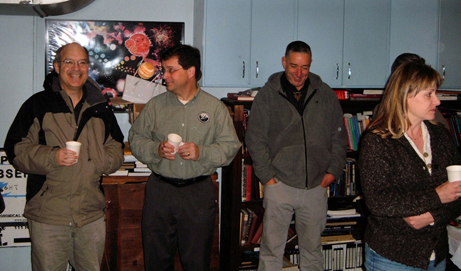 Photo by Leo Taylor
Winter Solstice party 12/13/08 - Rubin, Greg, Steve, and Donna enjoying the festive evening.
