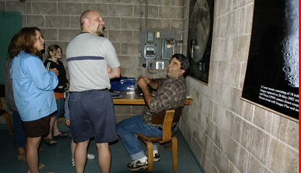 Photo by Alan Chaniewski
Al Washburn greets the first guests of the night during a open house at Bethany on August 22, 2008.
