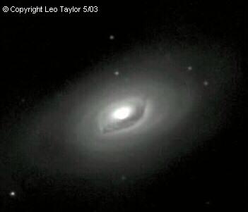 M 64 "Black Eye" Galaxy in Coma Berenices by Leo Taylor
Meade 2080 8 in SCT, SBIG ST-7E, f/6.3 Reducer, 10 min * 6
