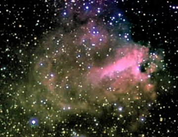 Images taken at Leo Taylor's Elizabeth Observatory
M 17 "Checkmark/Swan" Nebula in Sagittarius
Taken with Stellarvue 80mm Nighthawk, SBIG ST-7E LRGB 20-12-12-9.6


