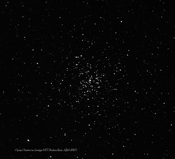 Taken by Ruben Kier with 4 in APO Refractor
M 37 in Auriga
SBIG ST-10 CCD, 30 sec * 19 exp

