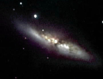 Images taken at Leo Taylor's Elizabeth Observatory
M 82 Galaxy in Ursa Major
Taken with Meade 2080 8 in SCT, SBIG ST-7E LRGB 48-30-18-30


