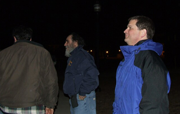 Photo by Eleanor Andujar
President Greg Barker watching the activites at the Lunar Eclipse on March 3, 2007 from the Southern Connecticut State University.
