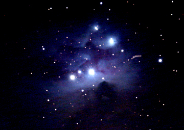 Photo by Leo Taylor
NGC 1977 - Running Man Nebula in Orion -  Taken with a Meade 2080, f/6.3 reducer, and a Pentax K110D at 1 min. x 29.
