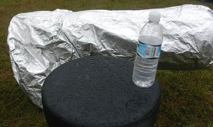 Photo by Alan Chaniewski
A covered scope, a wet seat, and a bottle of water tell the story about most of CSP 16.
