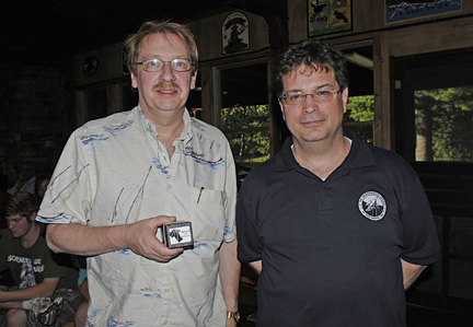 Photo by Alan Chaniewski
Raffle winner with President Greg Barker.
