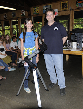Photo by Alan Chaniewski
Raffle winner with President Greg Barker.
