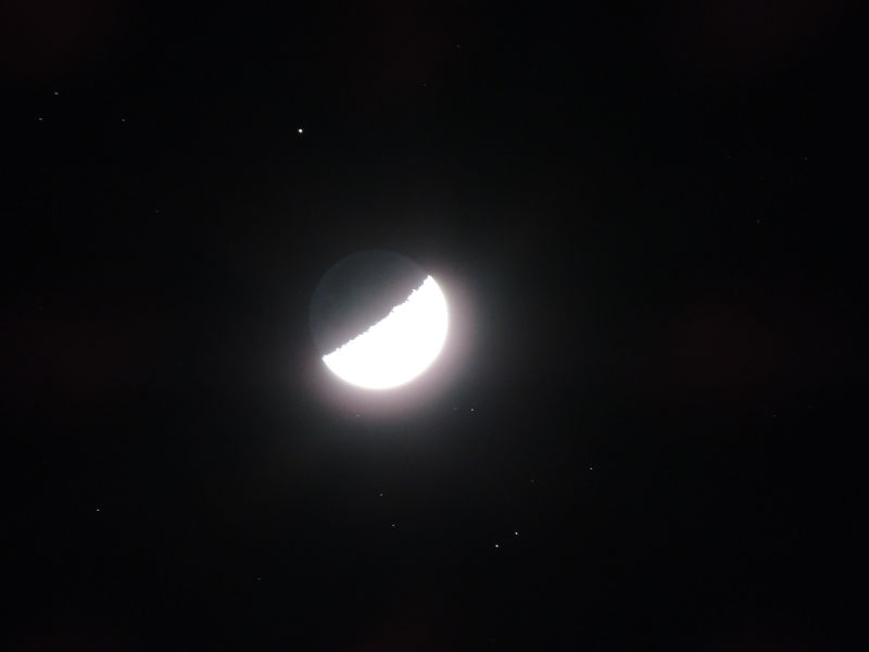 Moon and Aldebaron
