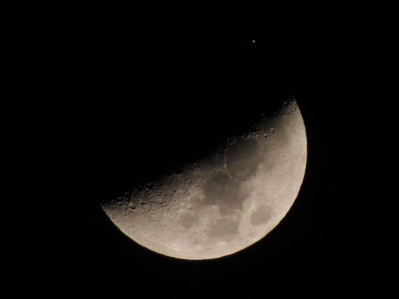 Moon and Aldebaron
